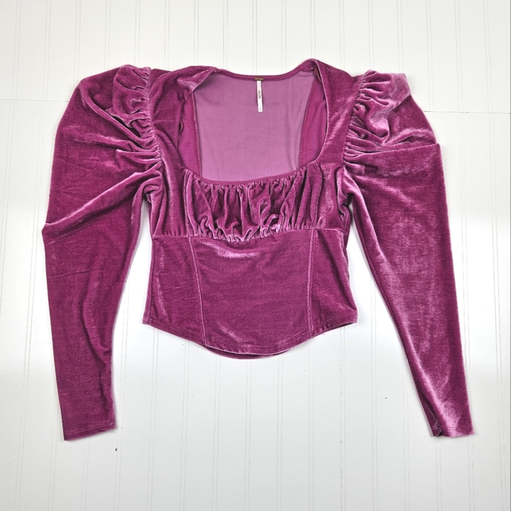 Free People Hold Me Bustier Long Sleeve Top